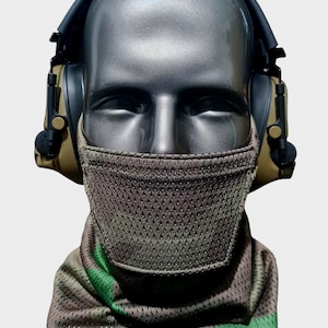 Airsoft Delta Mike Style Fully Breathable Mesh Snood Face Protection Mask [SPLINTERTARN]