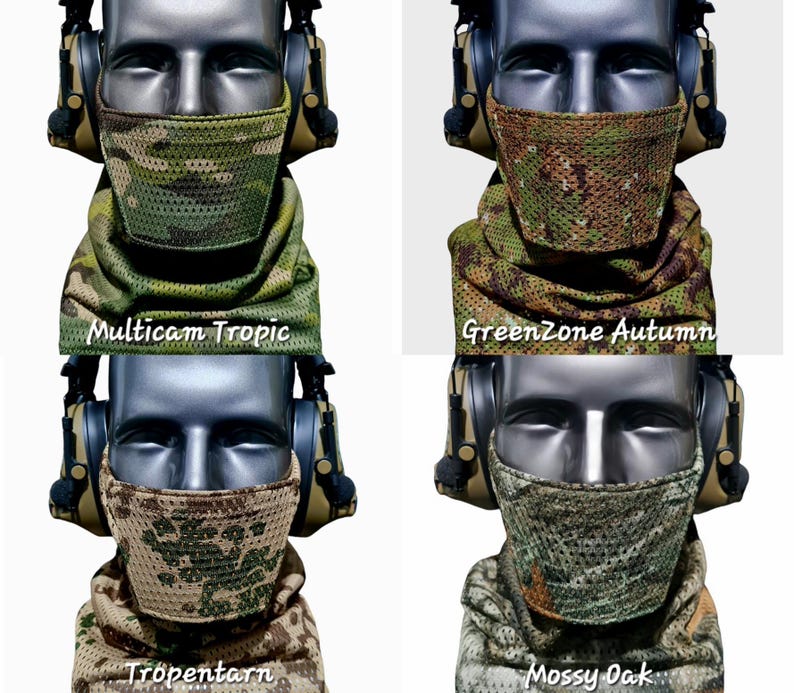 Airsoft Tandskyddsmask [40+ Kamouflage] [Andningsbar] [Justerbar] bild 12
