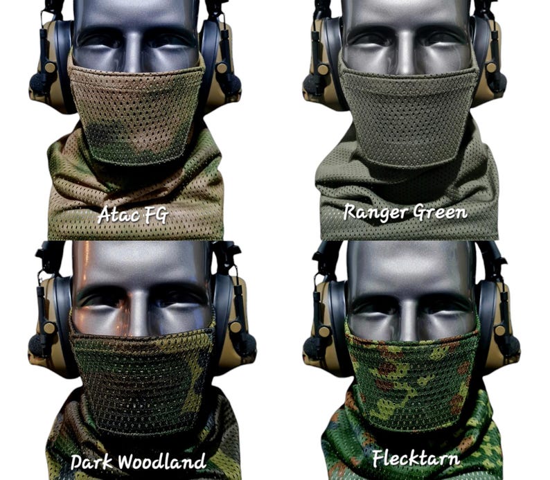 Airsoft Tandskyddsmask [40+ Kamouflage] [Andningsbar] [Justerbar] bild 7