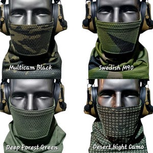 Airsoft Tandskyddsmask [40+ Kamouflage] [Andningsbar] [Justerbar] bild 8