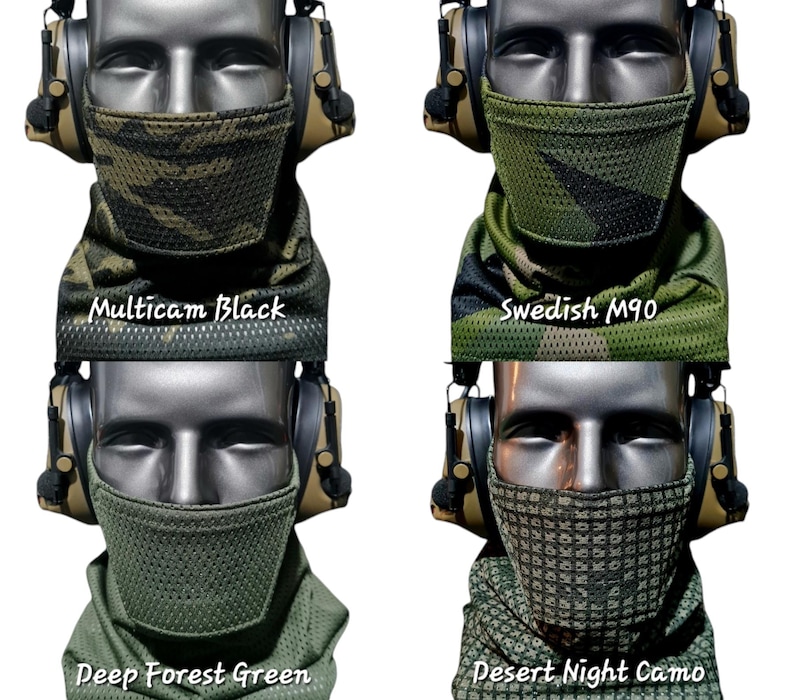 Airsoft Tandskyddsmask [40+ Kamouflage] [Andningsbar] [Justerbar] bild 8