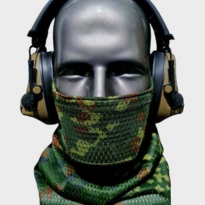 Airsoft Delta Mike Style Fully Breathable Mesh Snood Face Protection Mask [FLECKTARN]