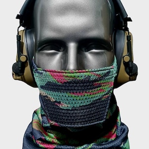 Airsoft Delta Mike Style Fully Breathable Mesh Snood Face Protection Mask [MIAMI TIGER STRIPE]