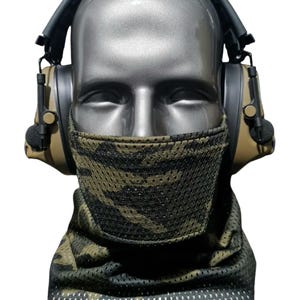 Multicam Black Airsoft Breathable Mesh Snood Face Protection [Ship in 2 days]