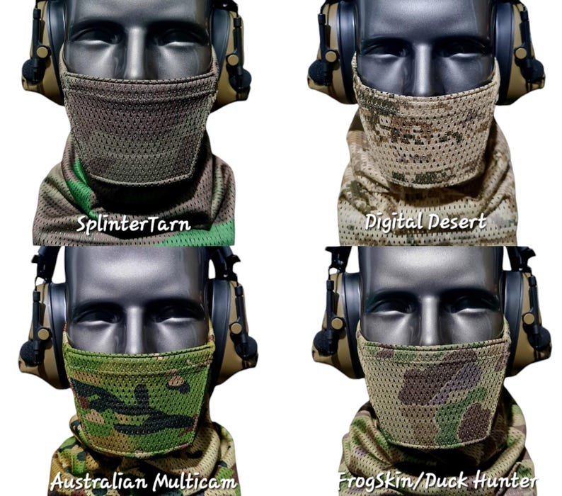 Airsoft Tandskyddsmask [40+ Kamouflage] [Andningsbar] [Justerbar] bild 9