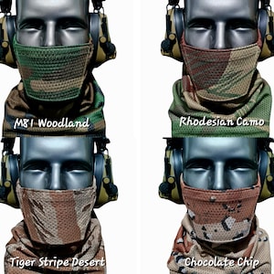 Airsoft Tandskyddsmask [40+ Kamouflage] [Andningsbar] [Justerbar] bild 13