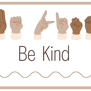 DOWNLOADABLE ASL Printable Wall Art, Sign Language Printable, Sign ...