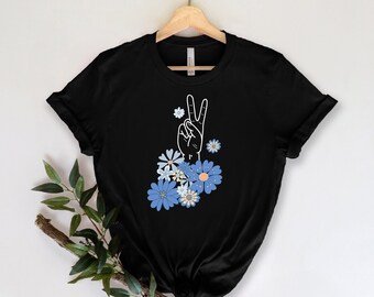 ASL Peace Flowers, peace sign svg, flowers svg, daisy svg, sign language svg, png, tshirt svg, tshirt design