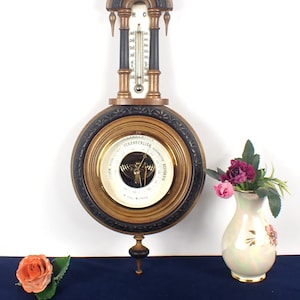 Stazione meteorologica legno H. Levy altezza 45 cm Storicismo ottime condizioni