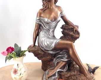 Gorgeous Art Nouveau Alice Heath Austin Sculpture - Bronze Woman
