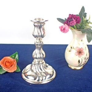 Candlestick 835 Silber AG gemarkt 16 cm high from ca 1900 good condition crescent and crown
