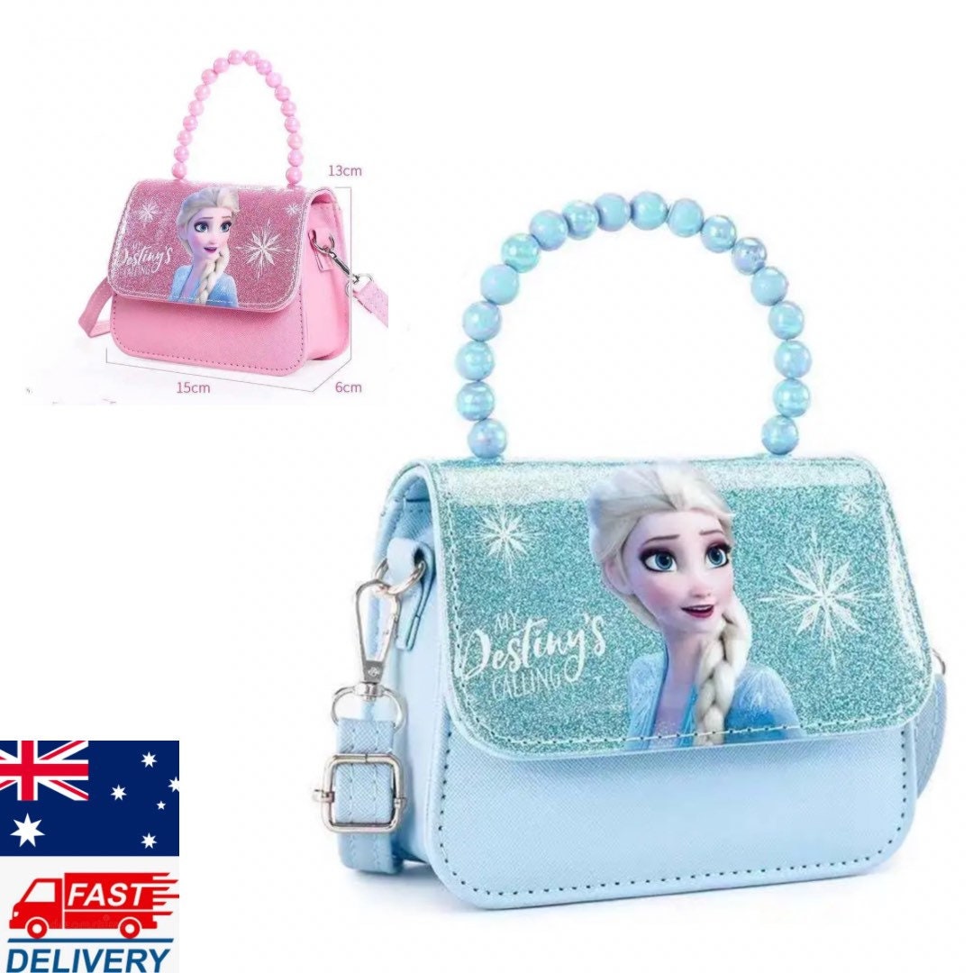 Children Handbags Shoulder Bag Purse Pink and Blue Frozen Elsa Cross ...