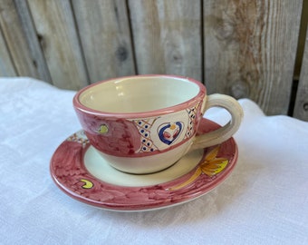 Italian Cup & Saucer, Antica Civilta Artigianna