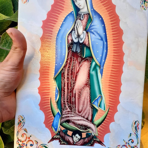Carreau Céramique Notre-Dame De Guadalupe - Art Mural Religieux, Modèle AOT001