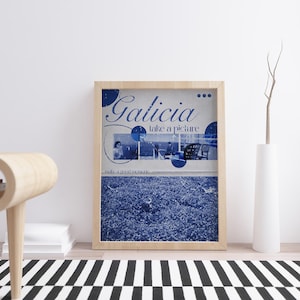 Galizien-Poster – Blauer Fotostil (A4/A3)