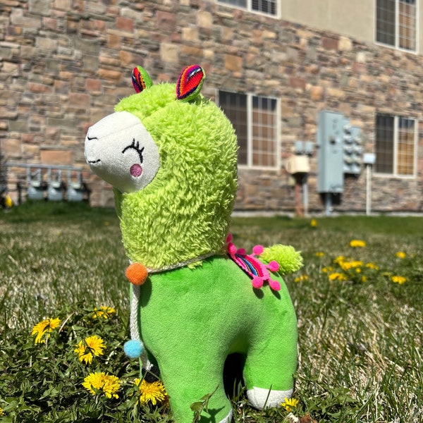 rainbow llama,Peruvian LLama Stuffed Animal , Amigurumi stuffed plush LLama , Gift for children, Llama plush, peruvian llama toy, alpaca toy