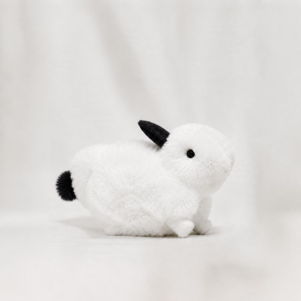 ハンドメイドアルパカファーのウサギのぬいぐるみ | 超ソフトなウサギ