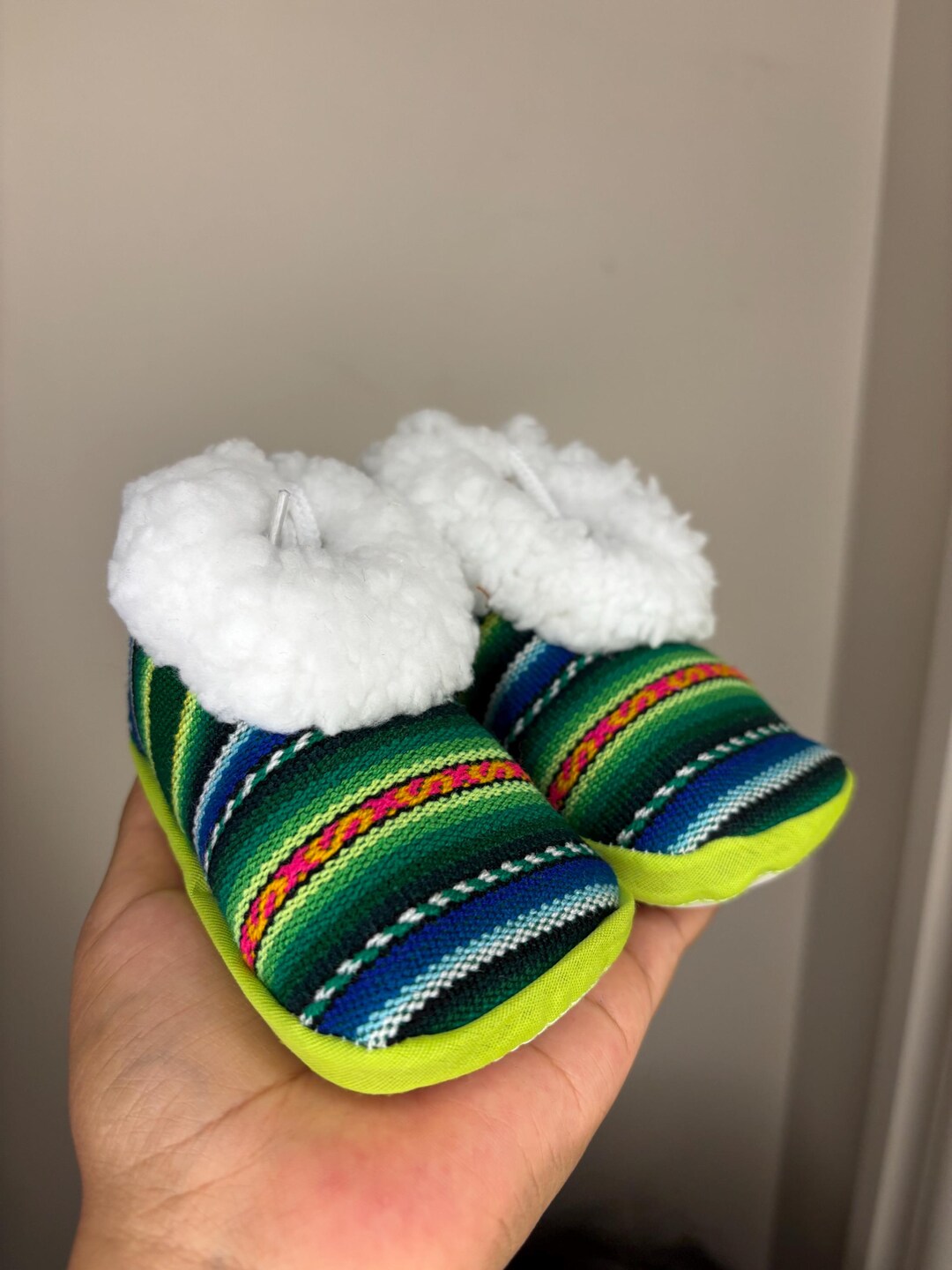 Handmade Andean Baby Booties | Peruvian Fabric Infant Shoes, Boho ...
