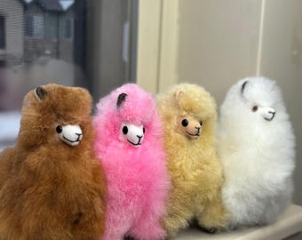Handmade Baby Alpaca Stuffed animal Plush llama 12.6 