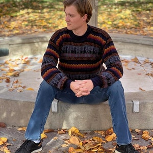 Alpaca Sweater Unisex | Alpaca Wool Handmade Sweater | Alpaca Pullover Peruvian Design, llama sweater, warm sweater, boho sweater, colorful