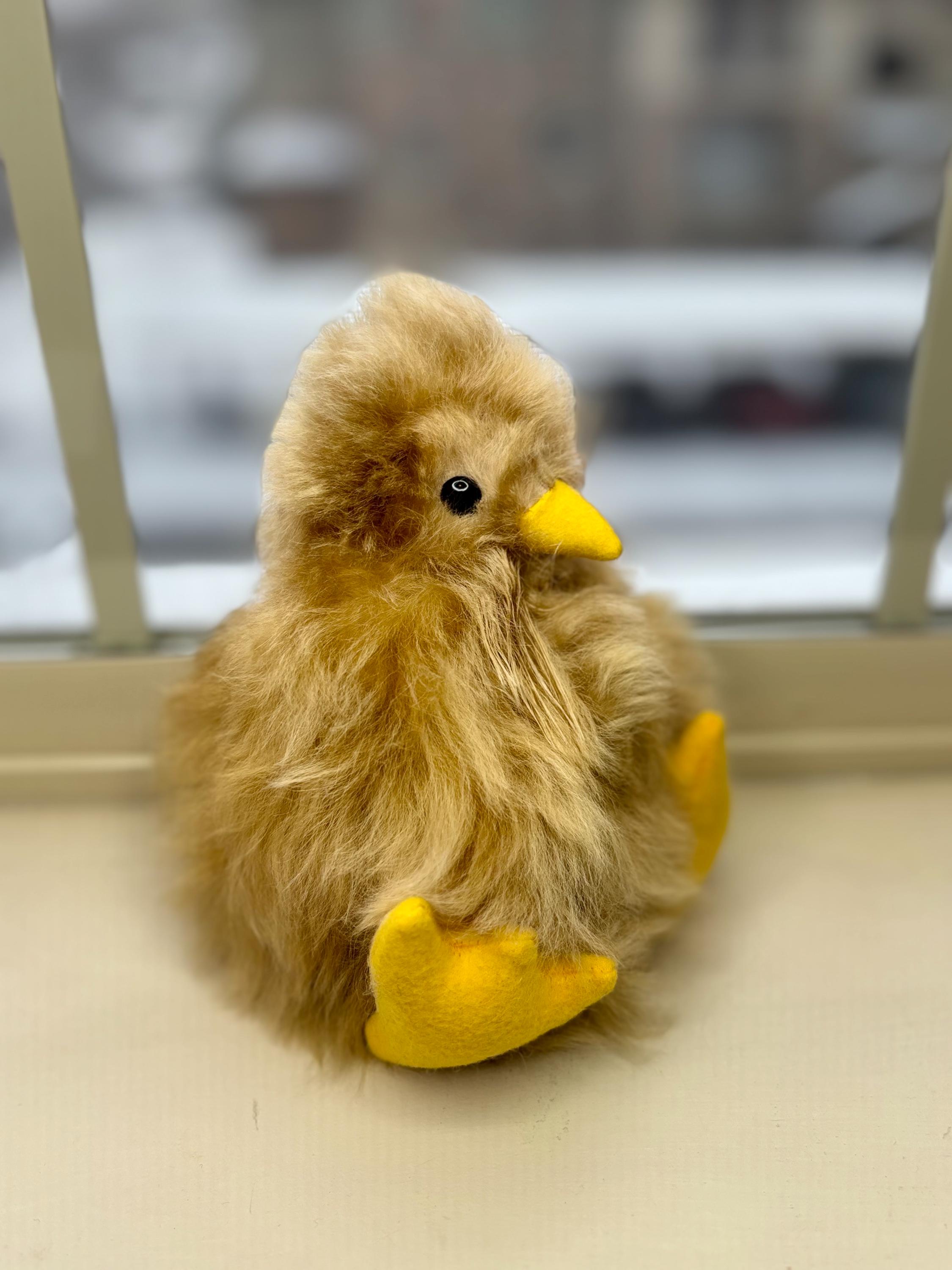 ペルー産　ベビーアルパカ　毛皮　ひよこ　キーホルダー ペルー 土産 アルパカ ふわもこチャーム キーホルダー【192137