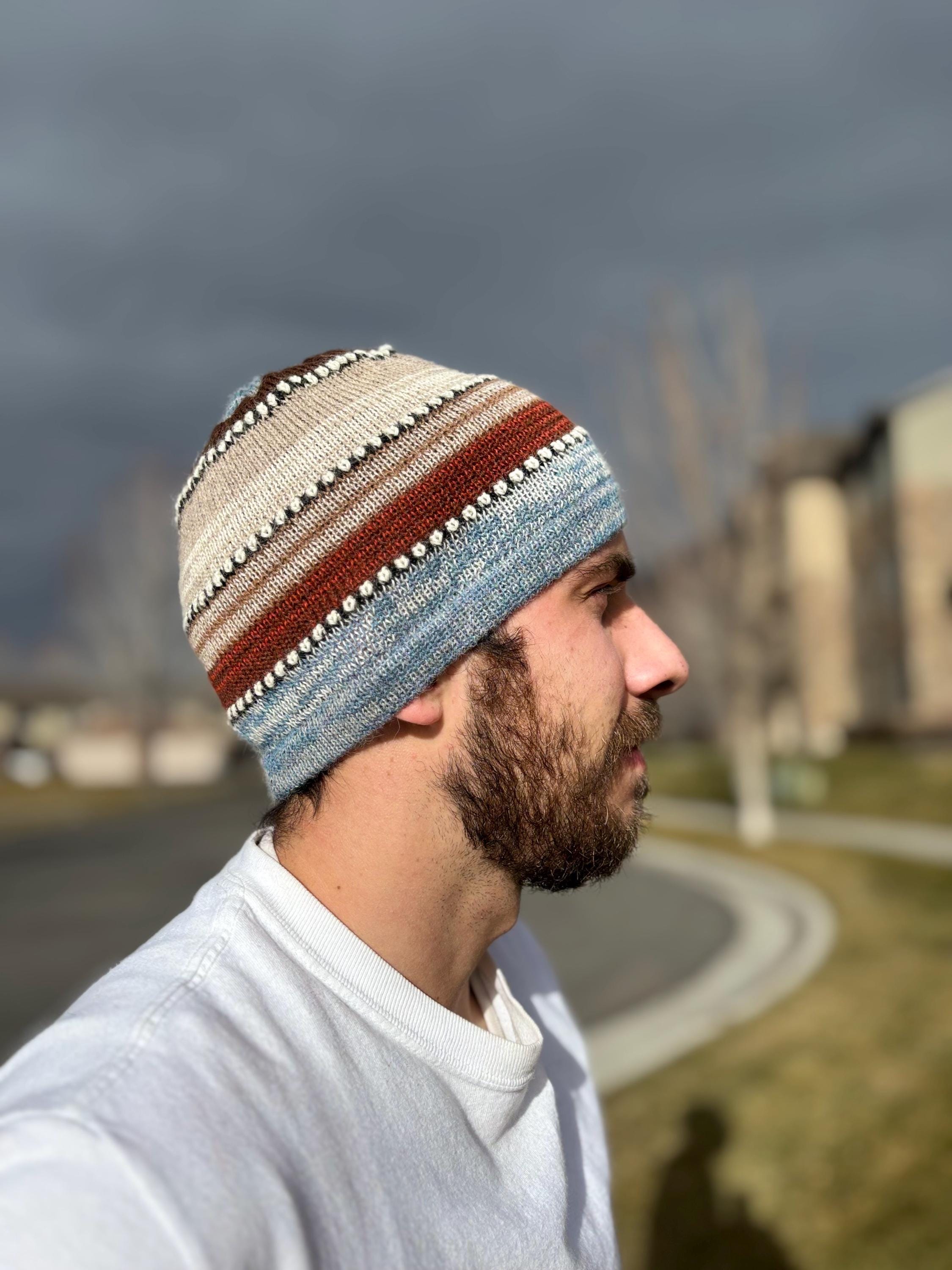 Blue Striped Beanie - Etsy display picture 2