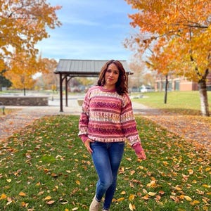 Alpaca Sweater Unisex | Alpaca Wool Handmade Sweater | Alpaca Pullover Peruvian Design, llama sweater, warm sweater, boho sweater, colorful