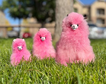 Handmade Alpaca Fur Llama Toy: Peruvian Stuffed Animal