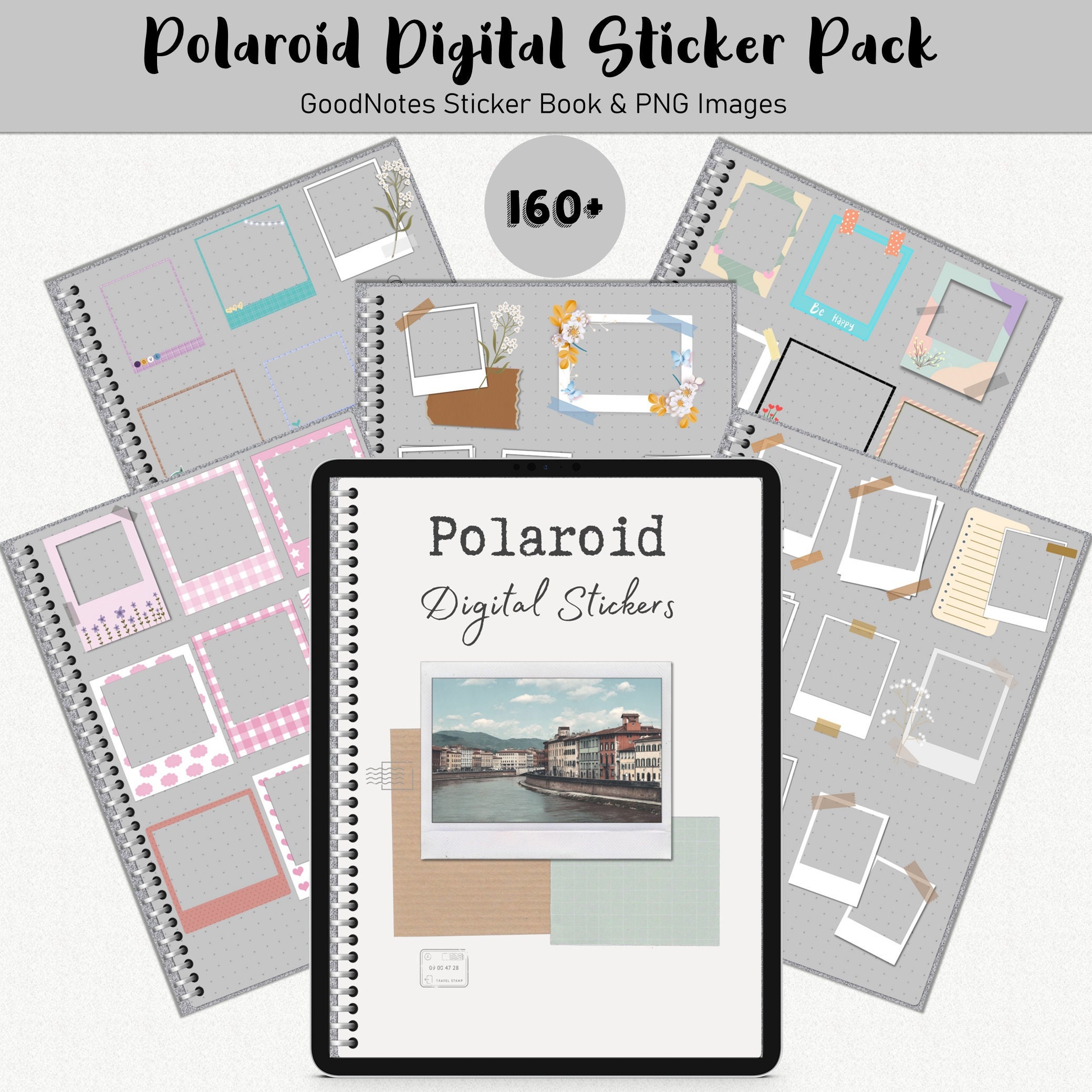 8 Pcs Polaroid Transparent Stickers