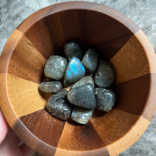 Labradorite Tumble Stone | Blue Labradorite Tumble | Tumbled Stone