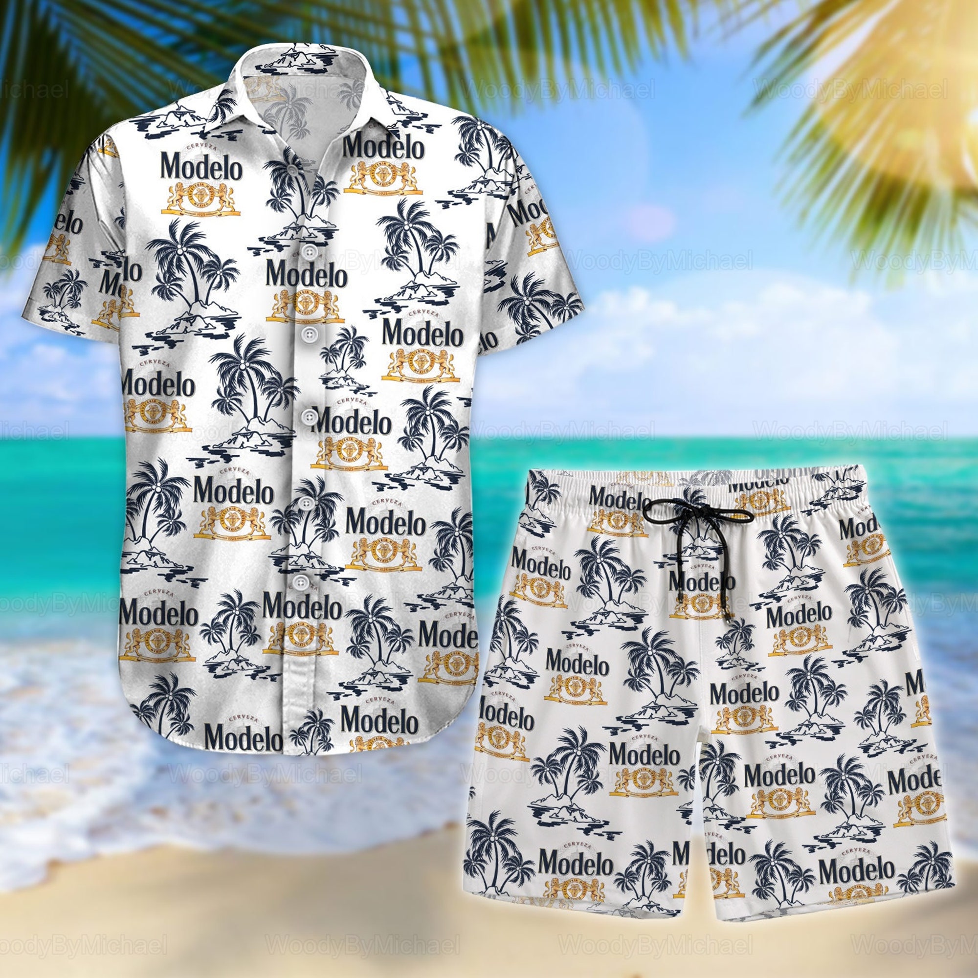 Modelo Hawaiian Shirt/Man Shorts, Modelo Holiday Shirts