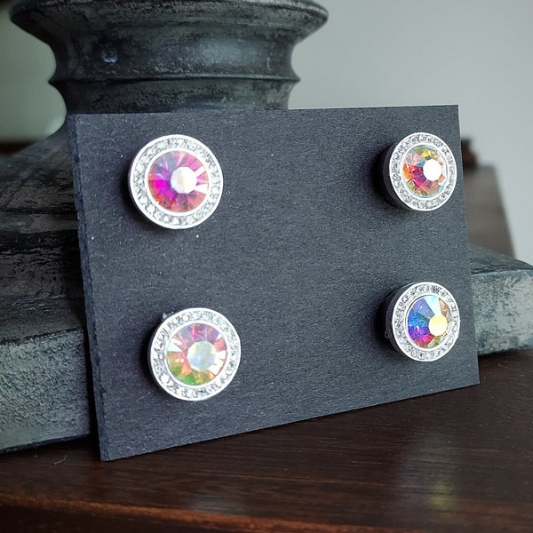 AB magnetic number pins, 4 piece, horse show magnets, magnetic accessory. Bib magnets, dance magnets, magnetic buttons.  Modesty pins.