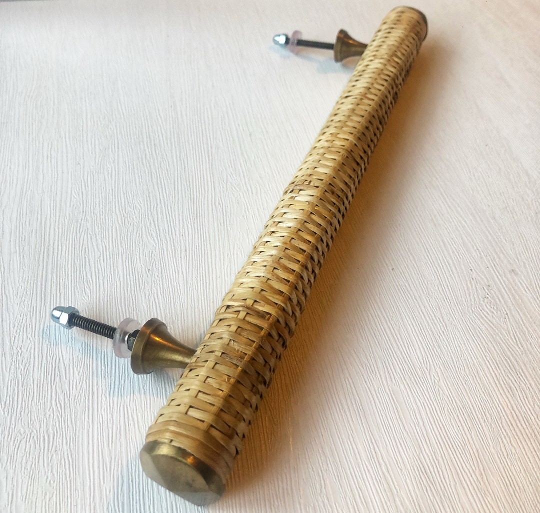 Large Rattan Handle Rattan Handles Boho Handles Coastal Inspired ...