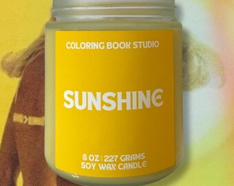 Vela de cera de soja Sunshine, aroma a girasol, 8 oz