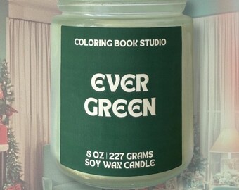 Vela de cera de soja Evergreen Pine, 8 oz