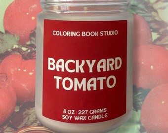 Vela de cera de soja con aroma a tomate de jardín, 8 oz