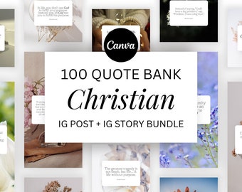 Christian Quote IG Post Bundle: Inspirational Religious Quotes (Digital)