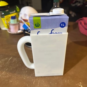 1L Rectangle Milk Carton holder for Easy Pouring | Disability Aid | Big Handle Carton holder