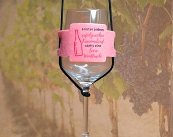 Weinglashalter Zum Umhängen - Verstellbarer Neopren-Halter Für Gläser | Bis 95cm Länge