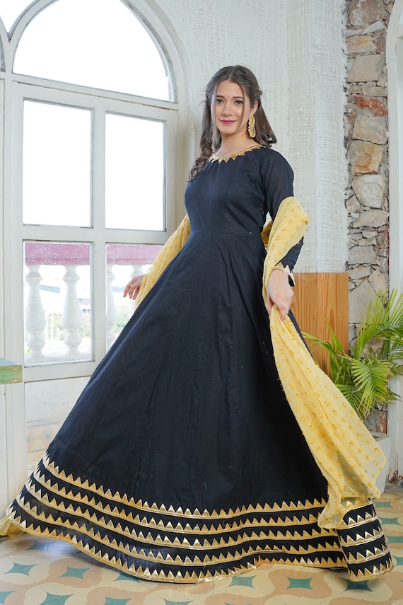 Indian Flair Suit Kurta With Dupatta Set Ethnic Wear Traditional Dress  Wedding | eBay
