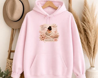 Sudadera rosa con capucha: Estilo Soft Girl, Cottagecore, jersey holgado y cómodo.
