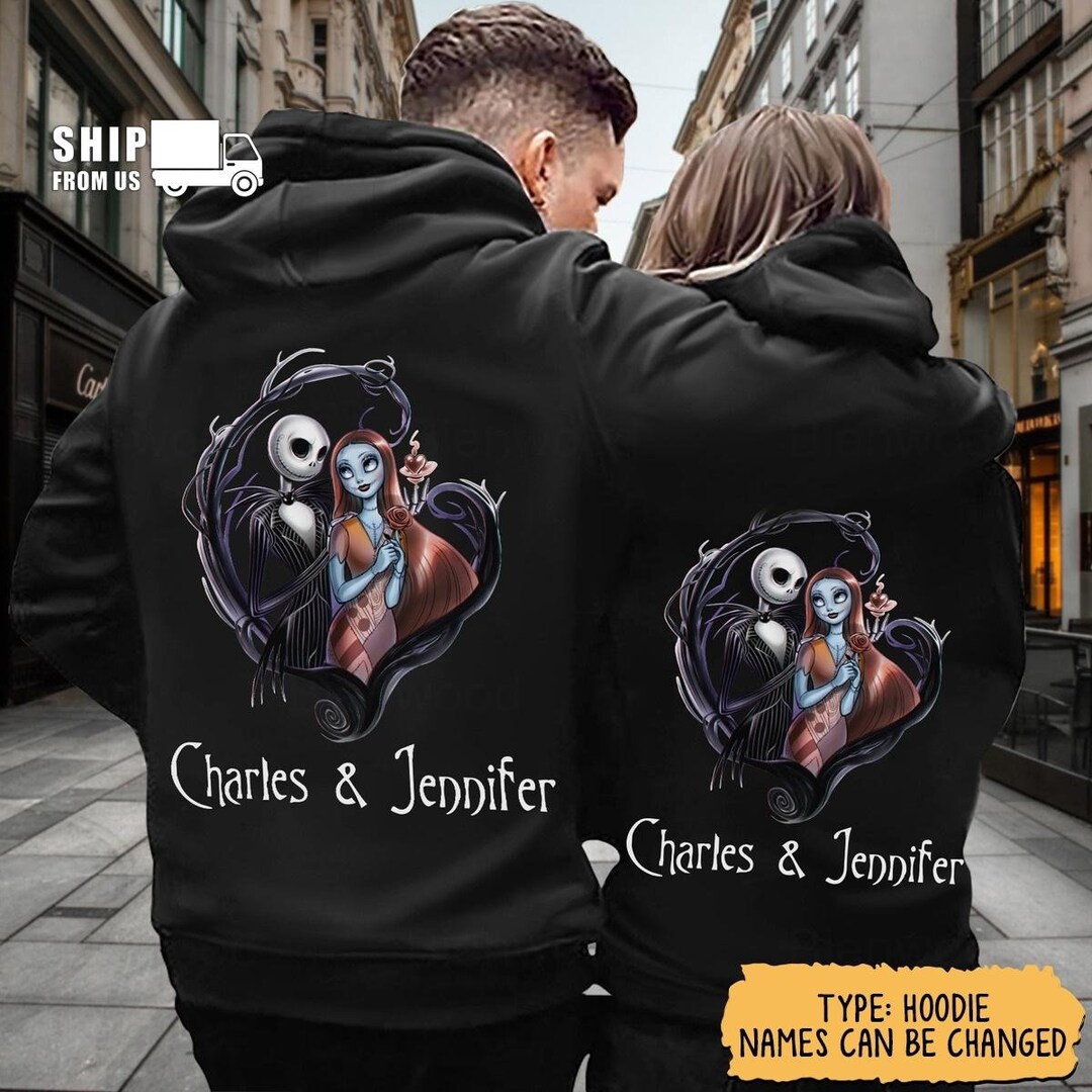 Jack and Sally Couples Hoodies Nightmare Before Christmas - Etsy