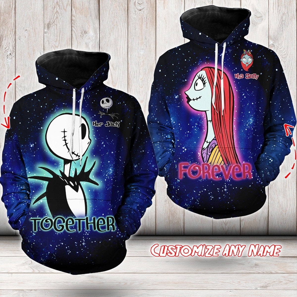 Jack And Sally Couple Shirt, Jack Couple Hoodie, Custom Couple Shirt