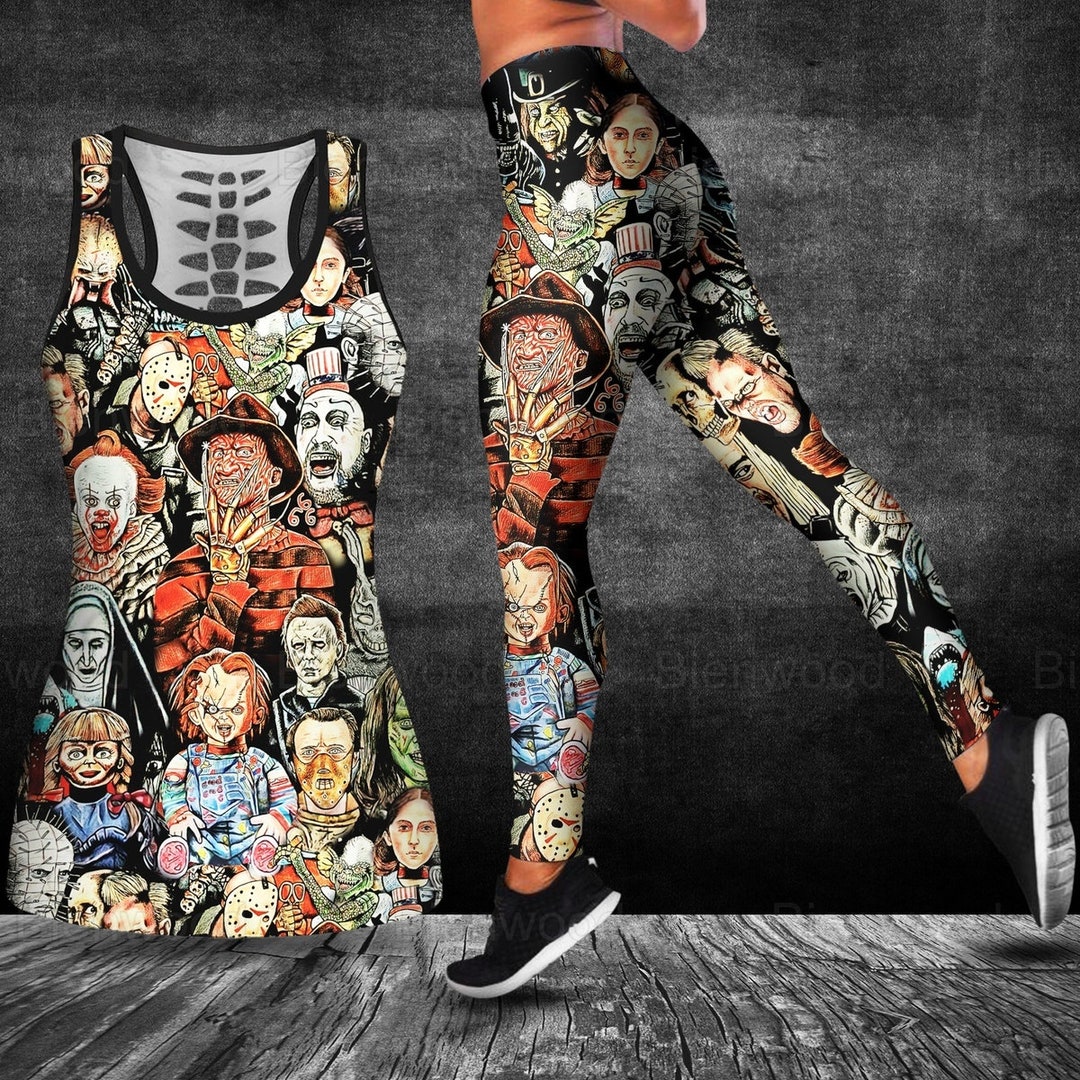Horror Movie Hollow Tank Top Horror Movie Leggings Horror Etsy
