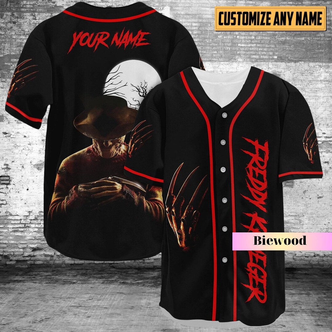 Halloween Freddy Krueger Baseball Jersey Freddy Krueger - Etsy