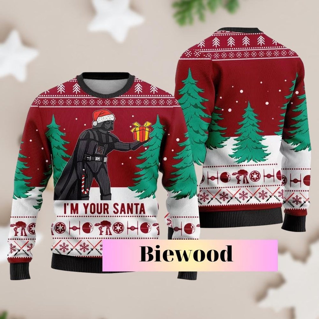 Christmas Santa Darth Vader Sweater Star Wars Christmas Etsy Canada