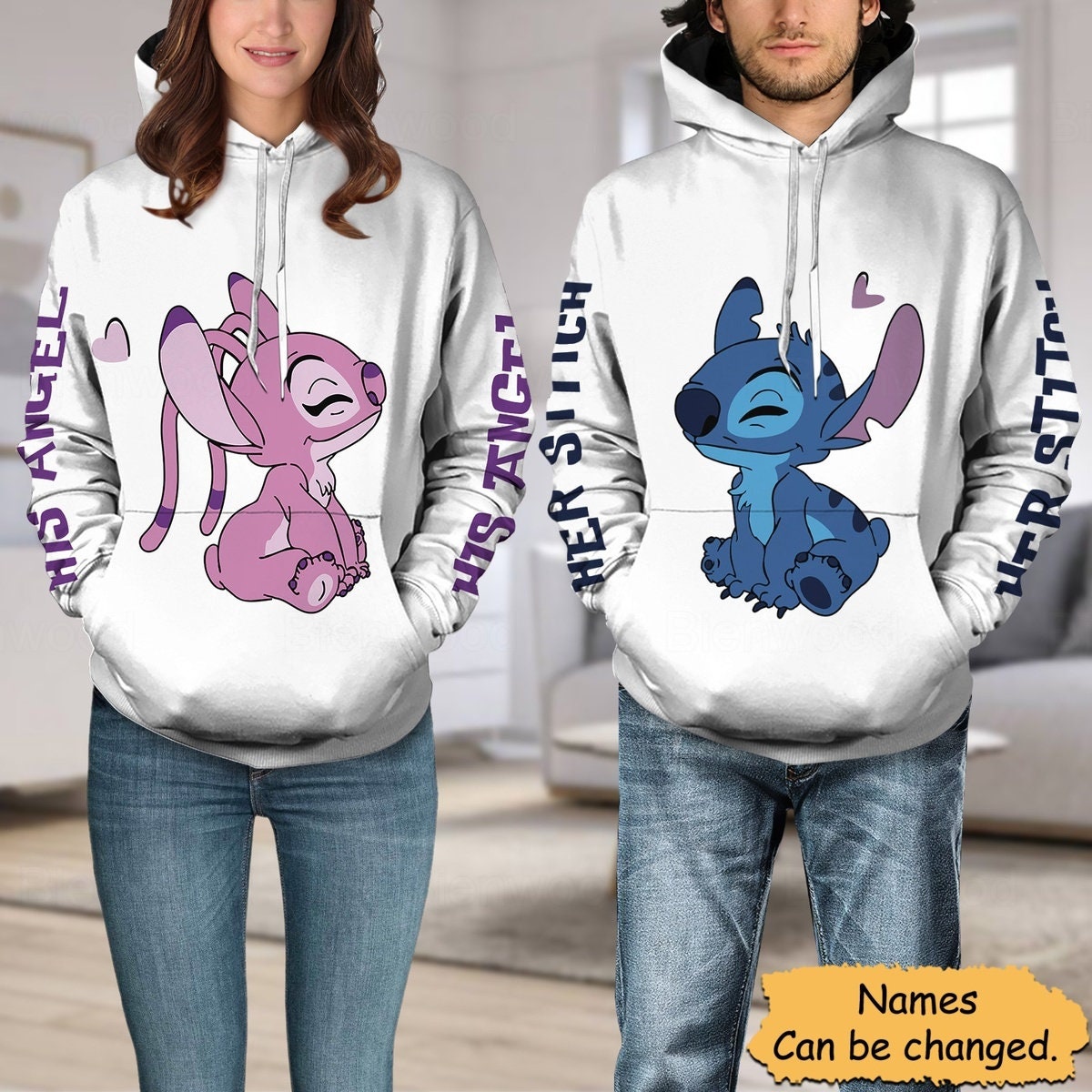 Stitch and Angel Shirt Stitch and Angel Couple Hoodies - Etsy Singapore