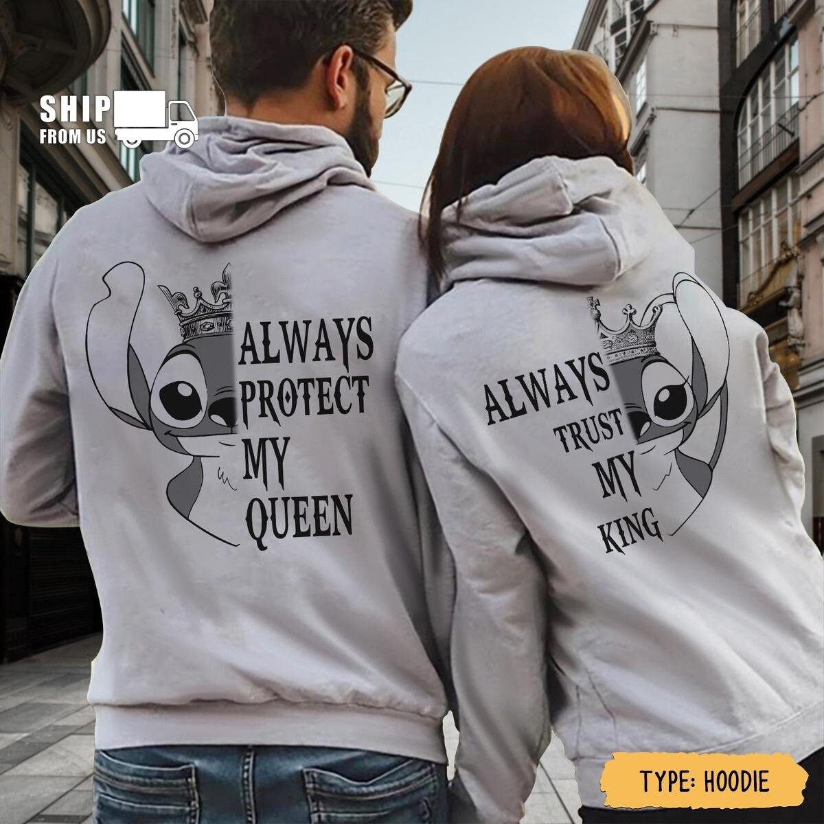 Stitch Angel Couple Hoodies Stitch and Angel Sweatshirt - Etsy Singapore
