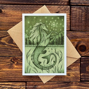 Kelpie - Wenskaart - waterpaard uit de Schotse Keltische mythologie