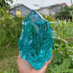 2299 gr of rough Andara Crystal Aqua Blue with Bubbles Inside Monatomic for Healing